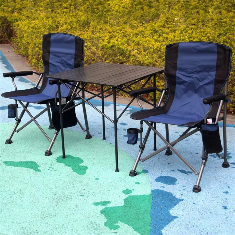 Foldable Table with 2 Heavy-Duty Camping Chairs – Portable Outdoor Dining Set - Image 2