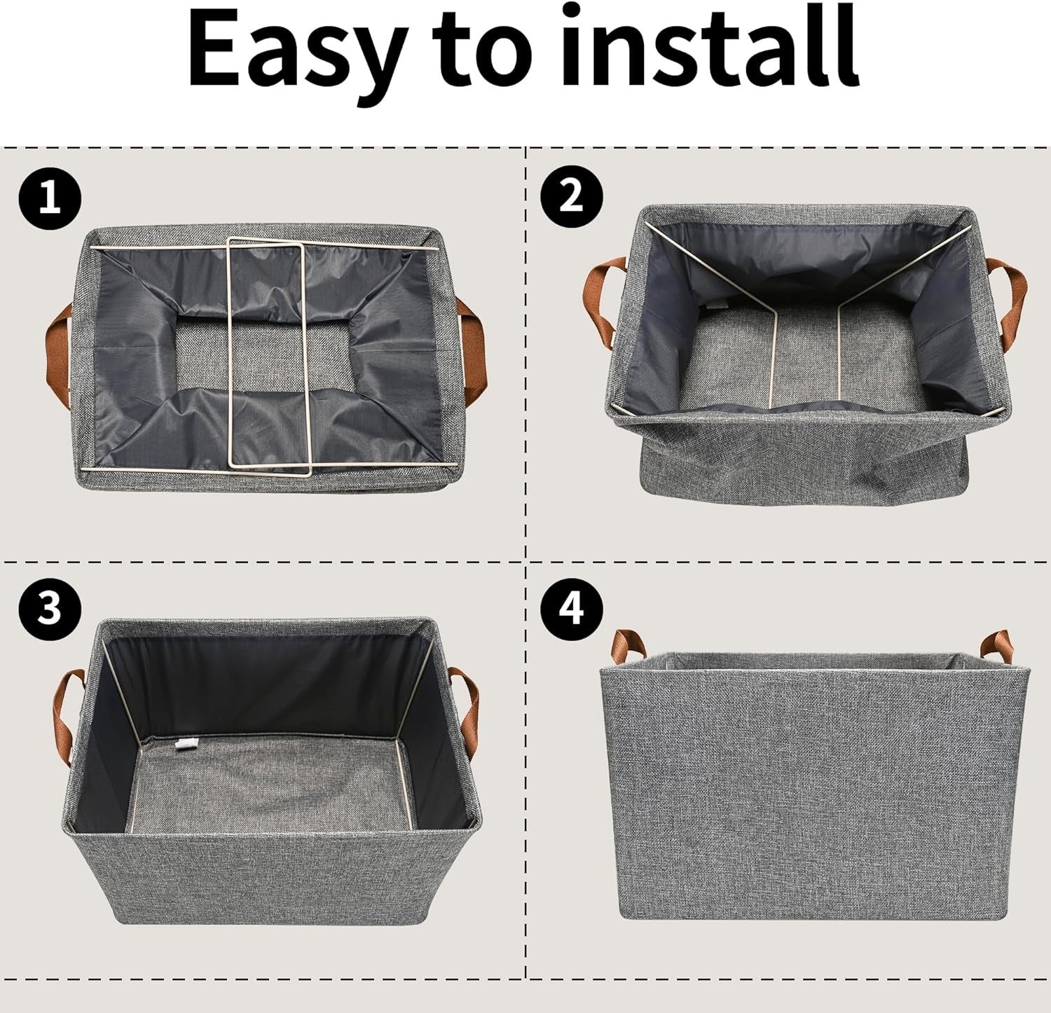 Foldable Wardrobe Clothes Organizer with Handle Closet Organizer Storage Box for Clothing, Pants, Jeans, T-Shirt - Image 3