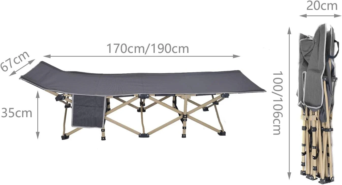 Folding Camping Bed Lounge Chair - Image 2