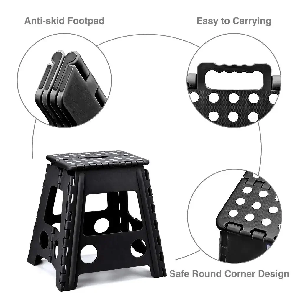 Folding Step Stool Foldable for Adults and Kids Heavy Duty Stepping Stool with Handle - Image 9