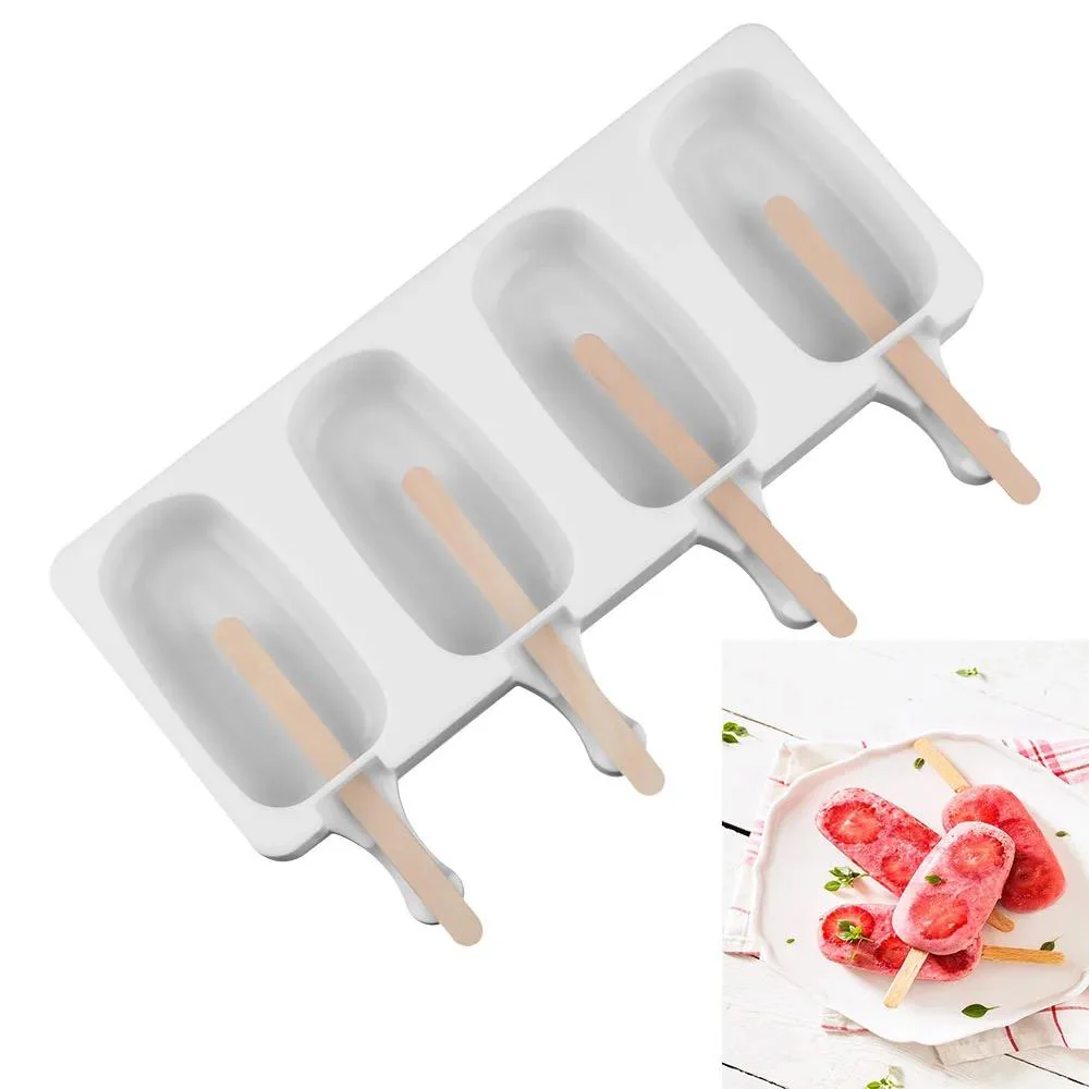 Food Safe Silicone Popsicle Mould with lid - Image 3