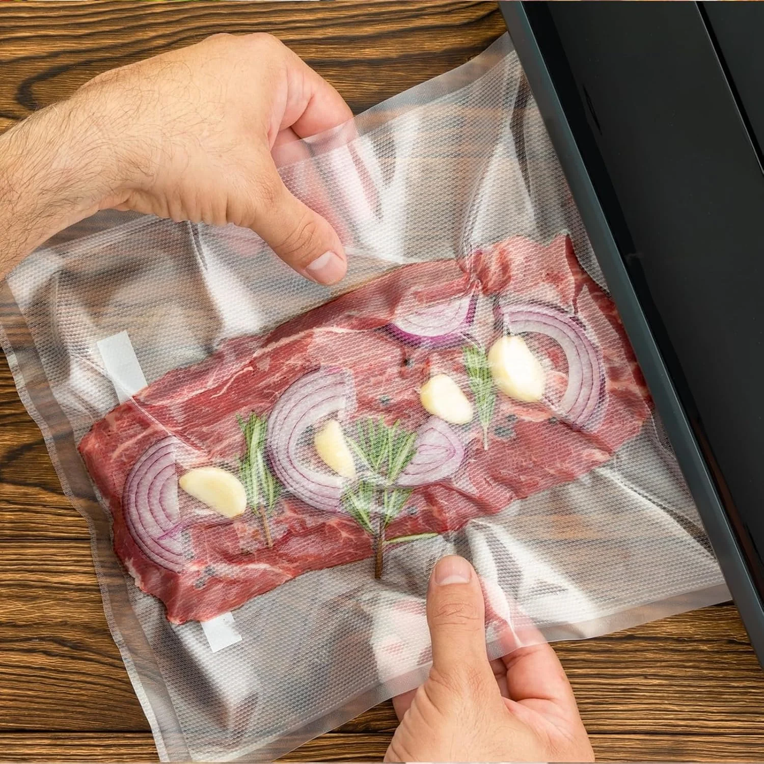 Food Vacuum Bags-3 Pack, Food Vacuum Roll, Suitable for All Vacuum Sealer Machine, for Food Preservation and Cooking, BPA Free (28/25/30 x 500cm) - Image 5