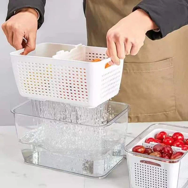 Fresh food Vegetable Containers with vents 3 pcs - Image 2