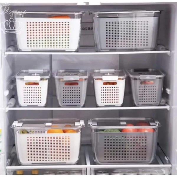 Fresh food Vegetable Containers with vents 3 pcs - Image 5