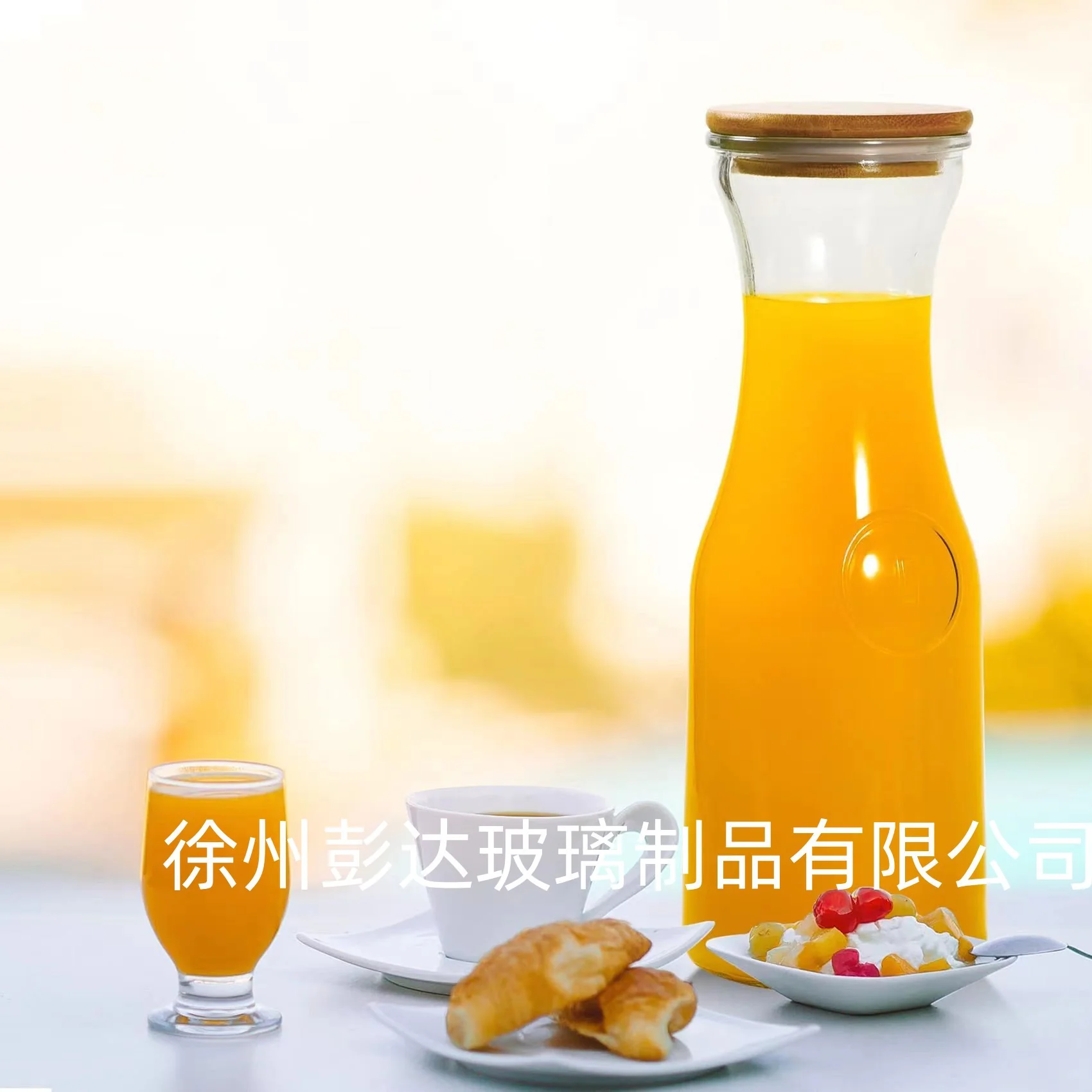 Glass carafe with bamboo Lids - Image 2