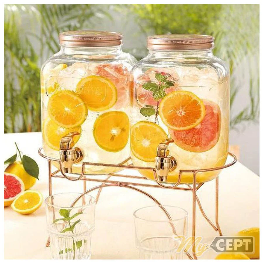 Glass Drink Dispenser with Stand & Tap Juice & Cocktail Dispenser Elegant Beverage Server for Parties, Weddings & Home Use - Image 10