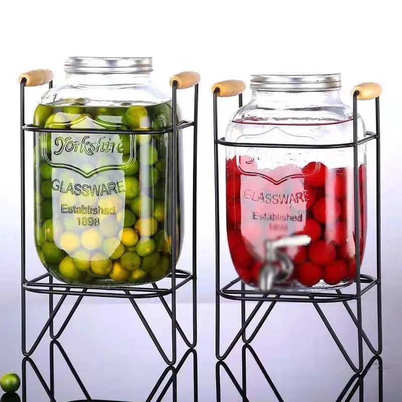Glass Drink Dispenser with Stand & Tap Juice & Cocktail Dispenser Elegant Beverage Server for Parties, Weddings & Home Use - Image 6