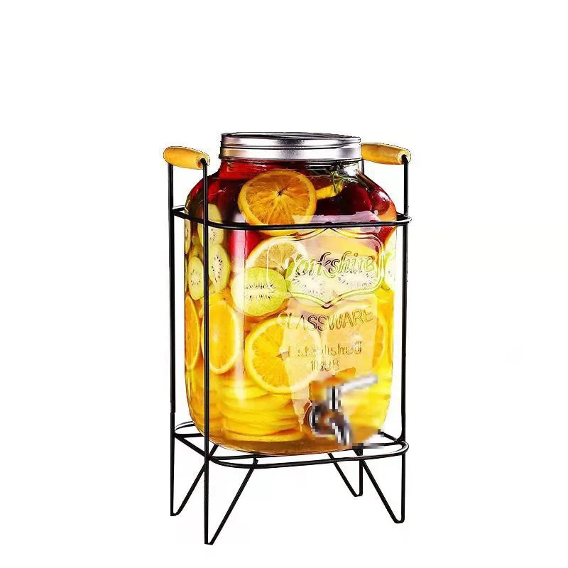 Glass Drink Dispenser with Stand & Tap Juice & Cocktail Dispenser Elegant Beverage Server for Parties, Weddings & Home Use - Image 7