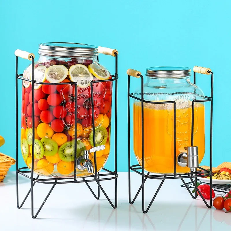 Glass Drink Dispenser with Stand & Tap Juice & Cocktail Dispenser Elegant Beverage Server for Parties, Weddings & Home Use - Image 8