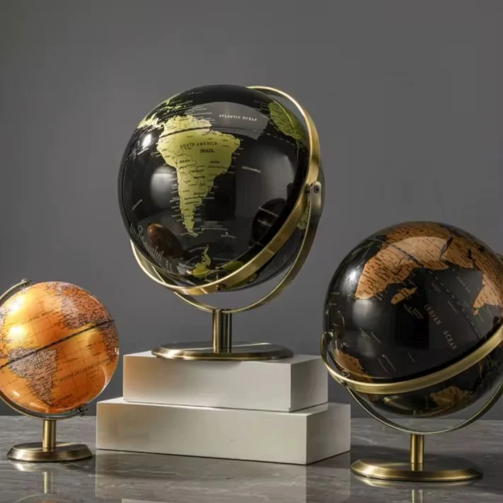 Globe Retro World Globe Modern Learning World Map Globe Study Desk Decor Globe - Image 3