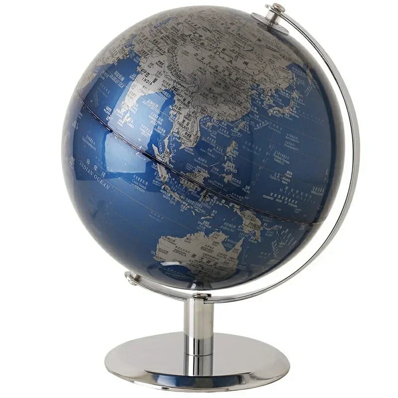 Decorative Globe with Stand, Antique Globe Desktop Ornament World Map Modern Desktop Decoration Souvenir for Office Home Decor - Image 3
