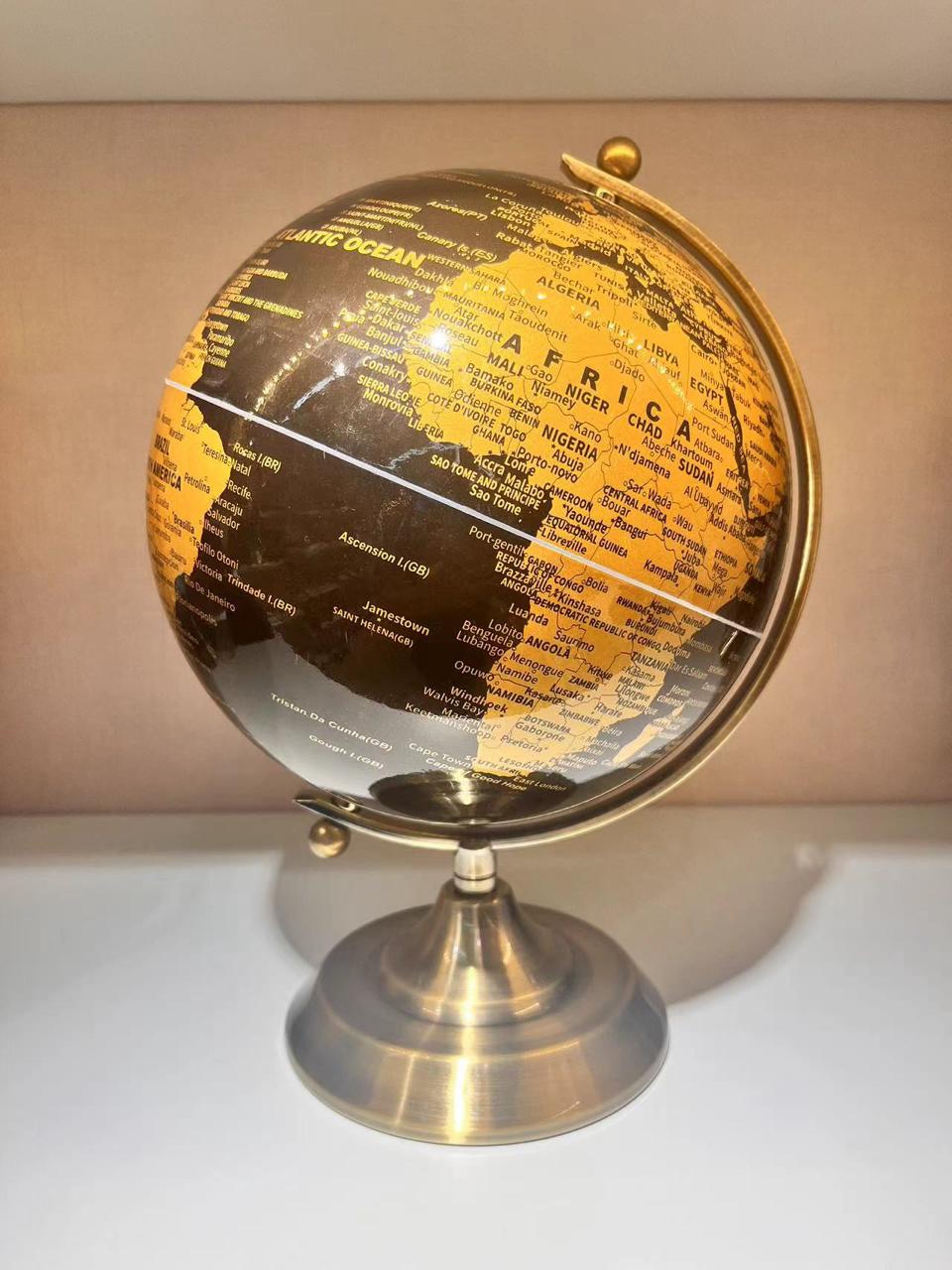 Decorative Globe with Stand, Antique Globe Desktop Ornament World Map Modern Desktop Decoration Souvenir for Office Home Decor - Image 4