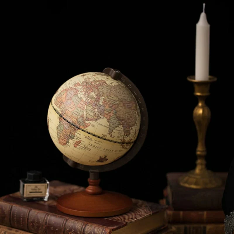 Decorative Globe with Stand, Antique Globe Desktop Ornament World Map Modern Desktop Decoration Souvenir for Office Home Decor - Image 5