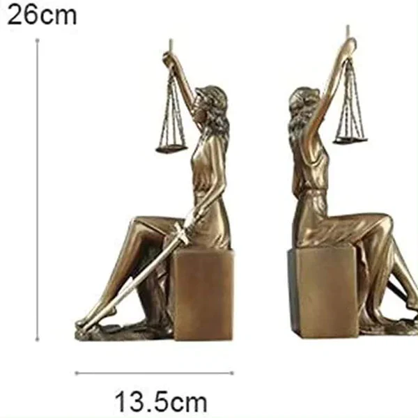 Goddess of justice heavy resin Bookends Statue/Sculpture - Image 3