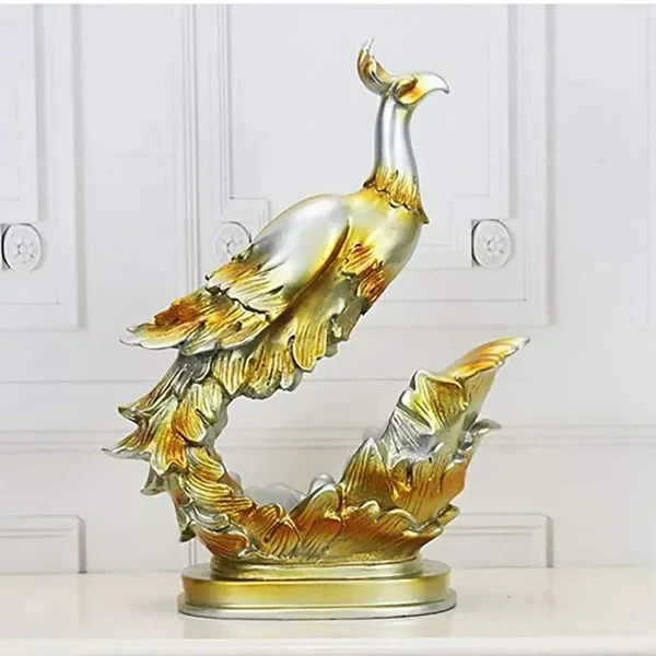 Golden Blue Peacock Bottle Holder - Image 3
