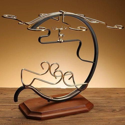 Golden deer wine set rack - Image 3