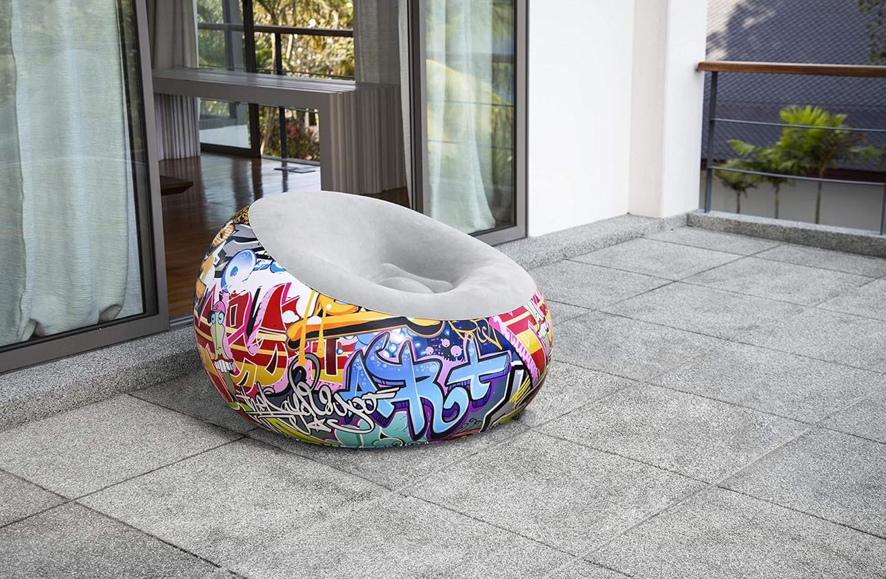 Graffiti Inflatable bean bag Airchair, Multi-Colou - Image 5