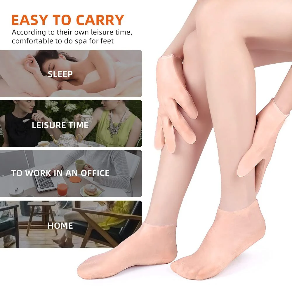Hand & Foot Moisturizer silicone socks & Gloves - Image 6