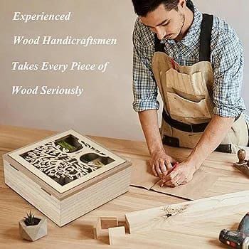Handmade family tree wooden tea/coffee organizer - Image 3