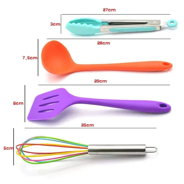 Heat resistant 10 piece silicone cooking set - Image 3