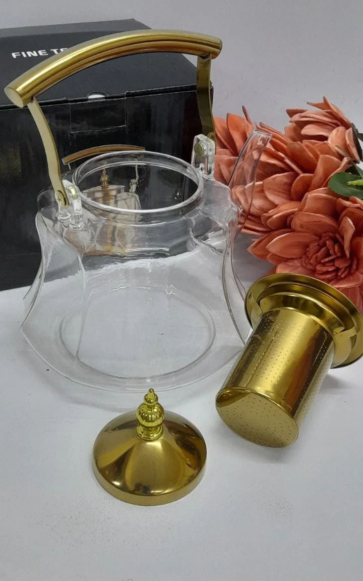 Heat resistant glass teapot with strainer - Image 3