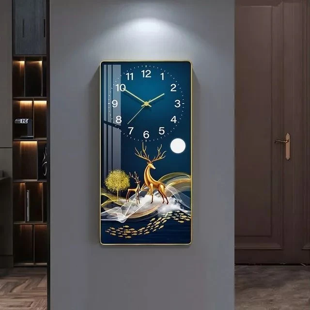 Crystal Porcelain Decorative Wall Clock with a glass cover - Image 2
