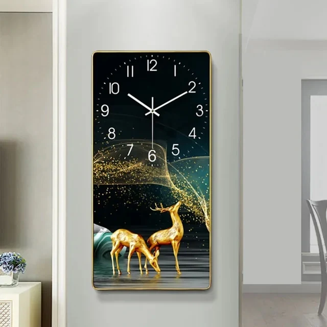 Crystal Porcelain Decorative Wall Clock with a glass cover - Image 4
