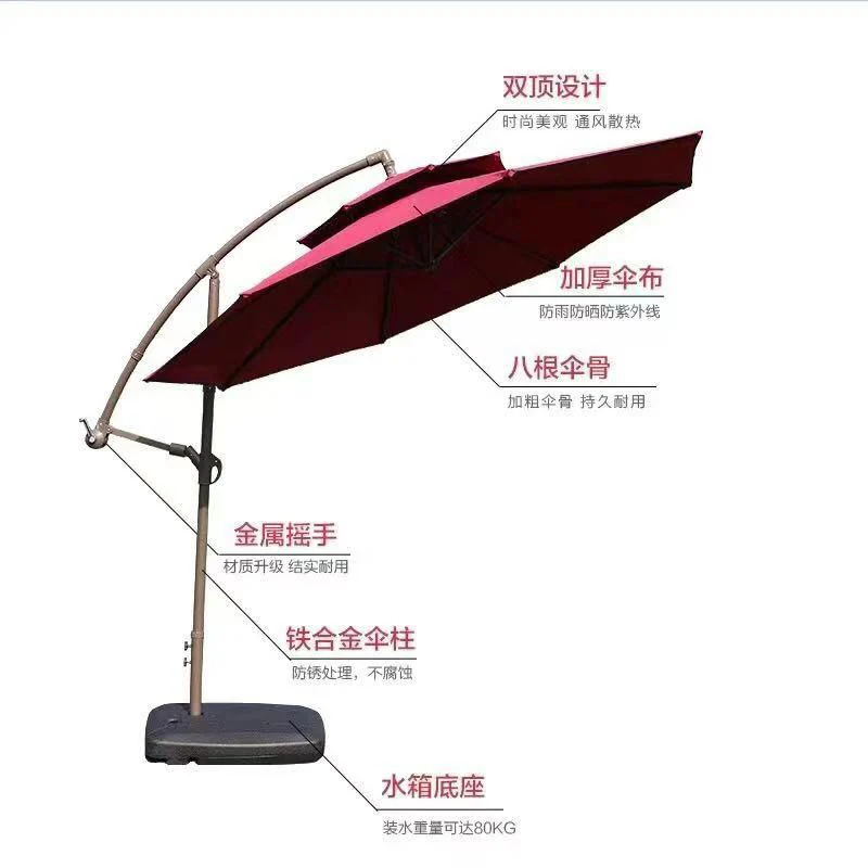 Heavy base high quality canvas outdoor umbrella - Image 3