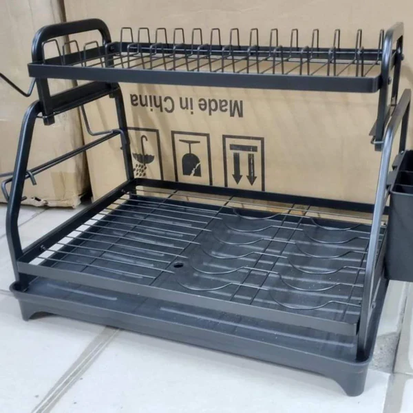 Heavy Duty 2 tier dish rack with cutlery holder - Image 4