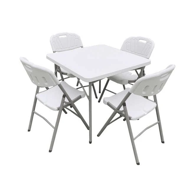 Heavy Duty Plastic Folding Table White Sturdy Collapsible Table for Game Parties, BBQ, Kitchen, Garden, Wedding & Outdoor Events Indoor/Outdoor Use - Image 9