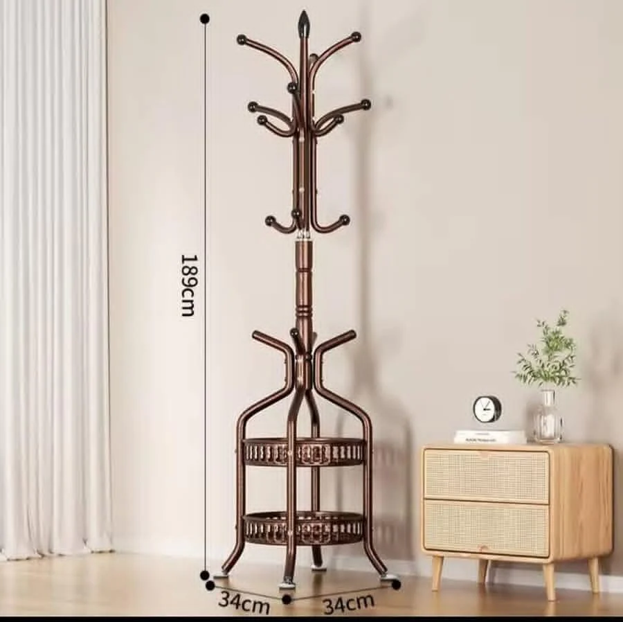 Heavy duty wrought iron coat/handbag floor-standing rack - Image 2