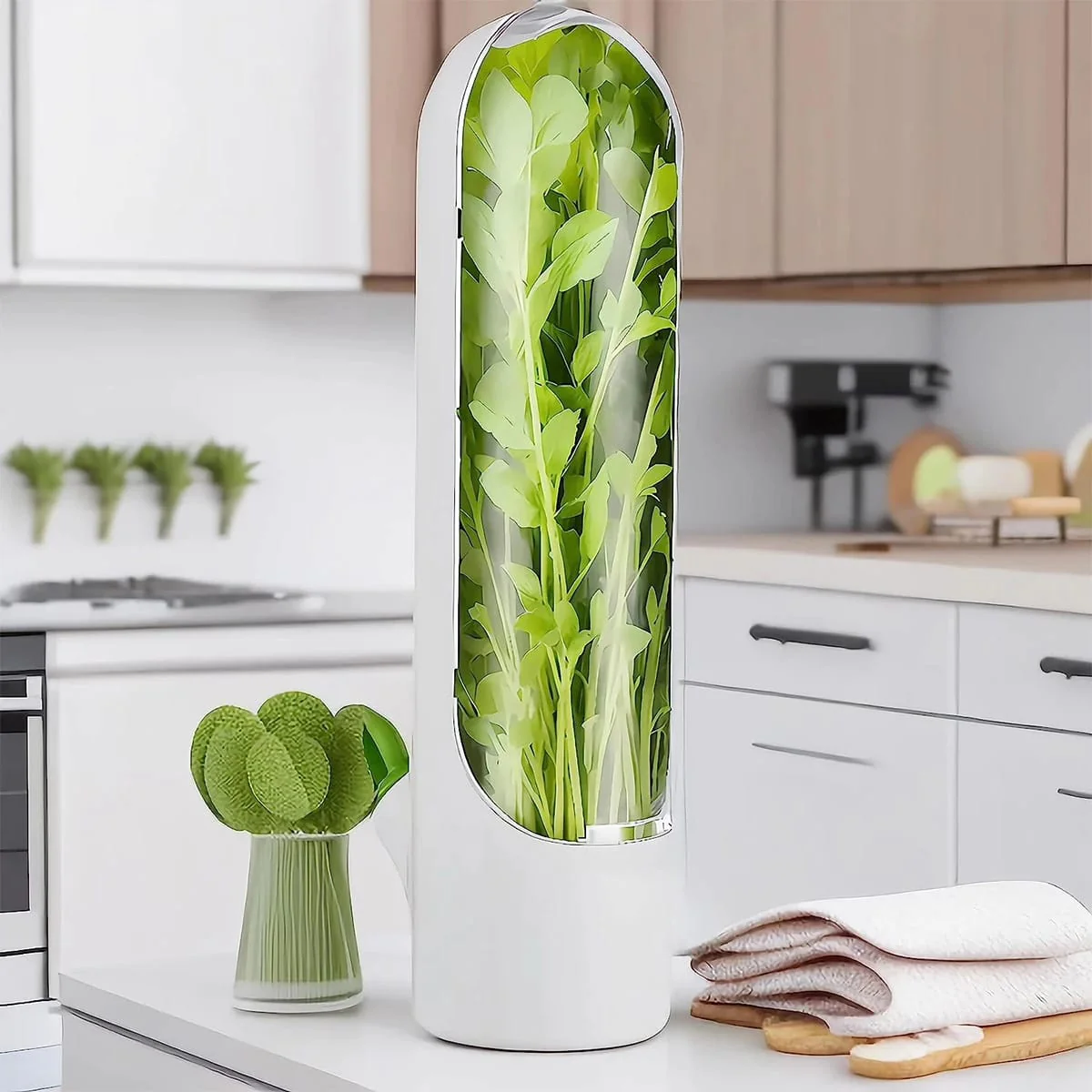 Herb and Vegetable Fresh-Keeping Cup kitchen Storage - Image 4