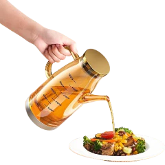 High Borosilicate Glass Oil Bottle with silicone base - Image 2