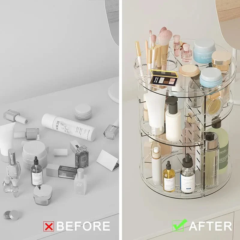 High end luxury 2025 women's rotating makeup organizer - Image 2