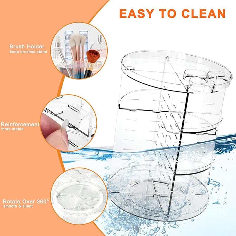 High end luxury 2025 women's rotating makeup organizer - Image 3