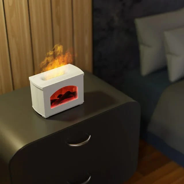 High Quality 3D Fireplace Aromatherapy Diffuser cool Mist Humidifier. - Image 3