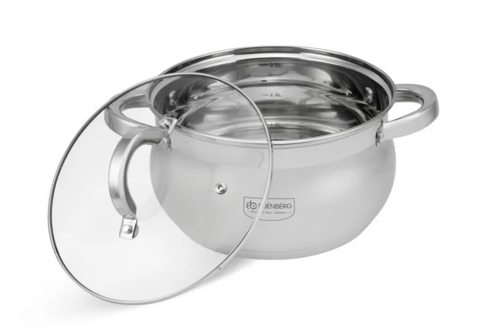 Edenberg 6-Piece Stainless Steel Cookware Set | Pots with Glass Lids Kenya - Image 2