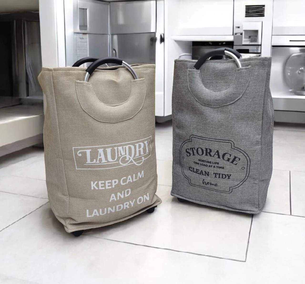 High quality Laundry Basket with Movable Wheels - Image 2