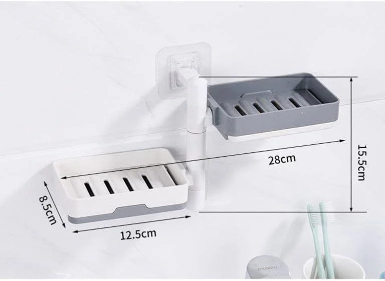 High quality Rotary drawer type  2in1 soap box  holder +bath towel holder - Image 4