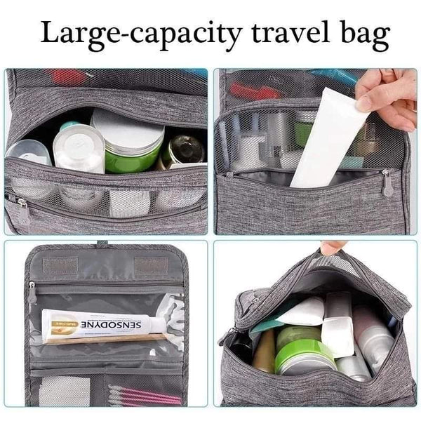Waterproof Cosmetic Bag for Travel | Hanging Toiletry Organizer - Image 3