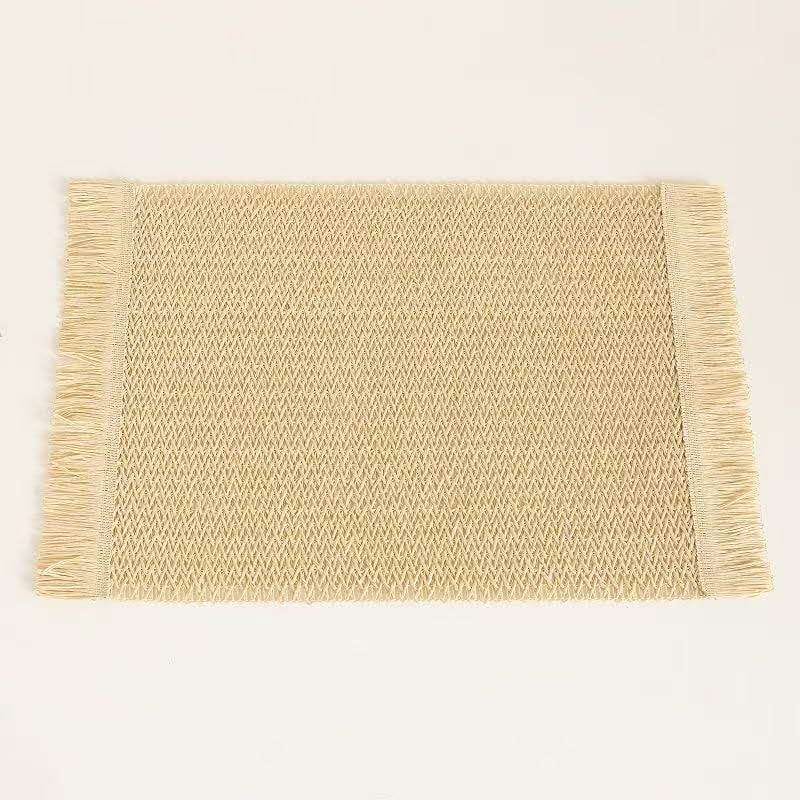6 Pcs Round Braided Table Mats 38cm Heat Resistant Placemats for Dining Table Protection - Image 5