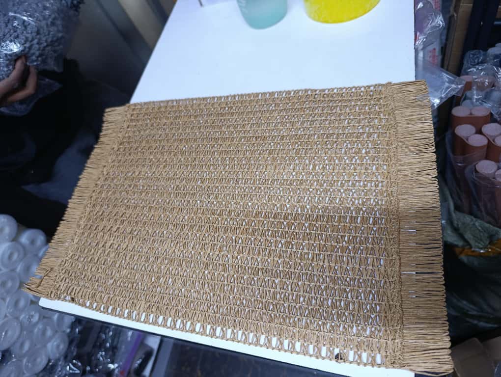 6 Pcs Round Braided Table Mats 38cm Heat Resistant Placemats for Dining Table Protection - Image 8