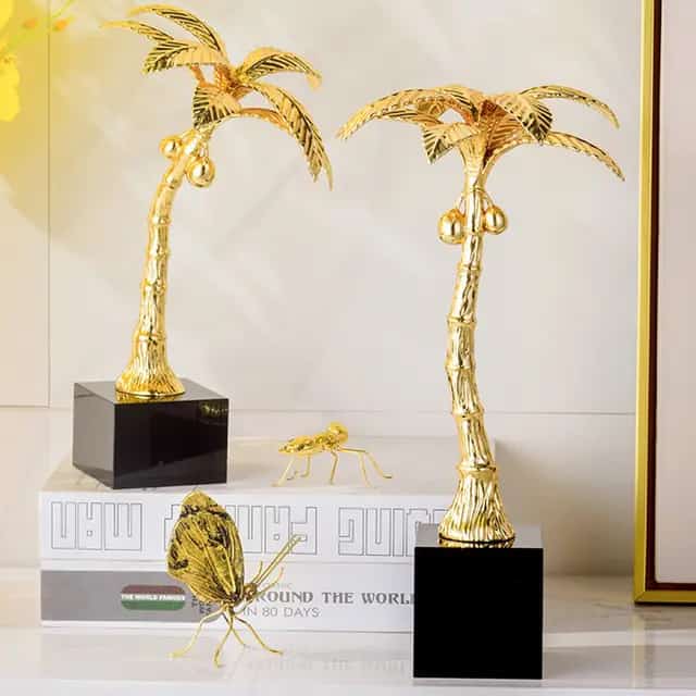 Home Decor Modern Metal Coconut Tree Ornament - Image 2