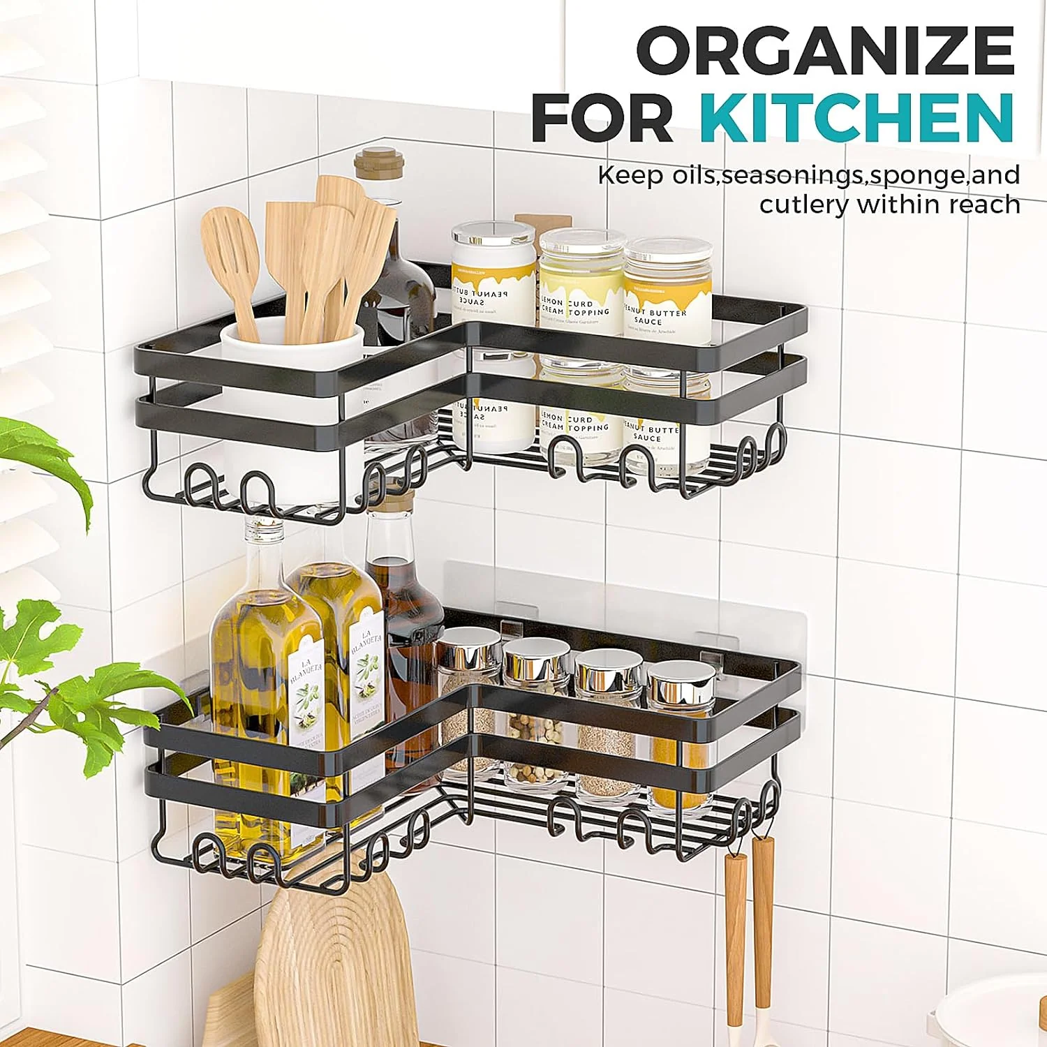 Shower Caddy, 3-Pack with Soap Holder, No Drilling Rustproof Shower Organizer with Save Space Hooks, Apartment Essentials for Bathroom - Image 15