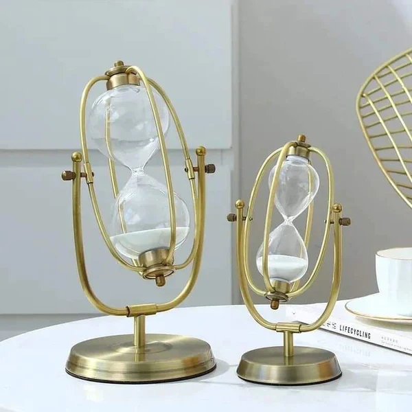 Nordic Glass Sand Sandglass Hourglass Timer Clock Time Decor Rotating 30mins - Image 3