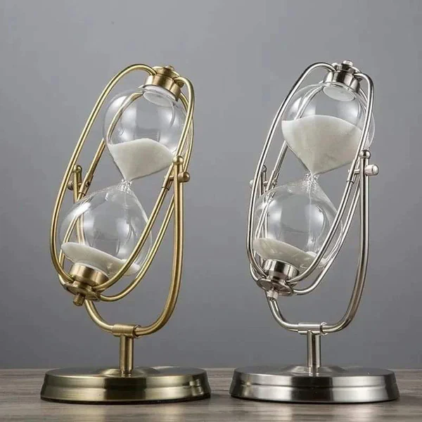 Nordic Glass Sand Sandglass Hourglass Timer Clock Time Decor Rotating 30mins - Image 4