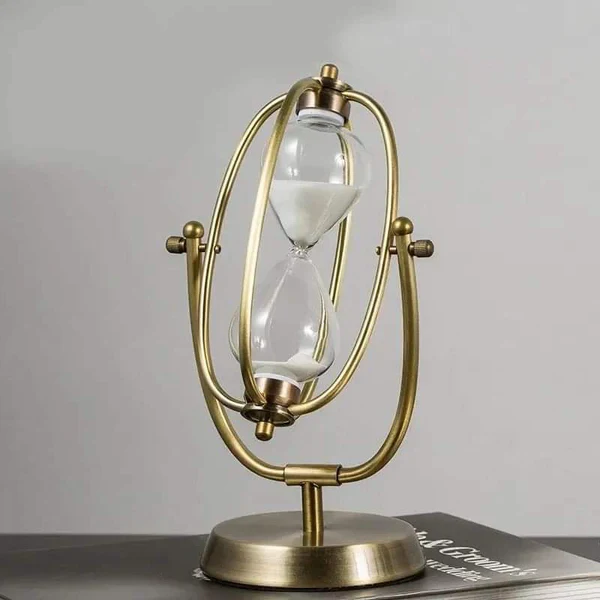 Nordic Glass Sand Sandglass Hourglass Timer Clock Time Decor Rotating 30mins - Image 5
