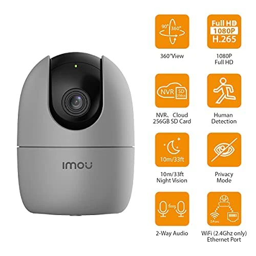IMOU 360° 1080P Full HD Wi-Fi Security CCTV Camera with Human Detection & Auto Motion Tracking – Indoor/Outdoor Smart Surveillance Camera for Home, Office, Shop | Kenya - Image 10