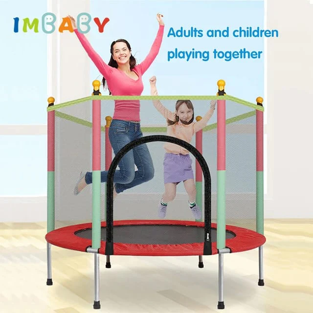 Indoor Trampoline with Safety Net and Safety Cushion Portable Trampolines - Image 4