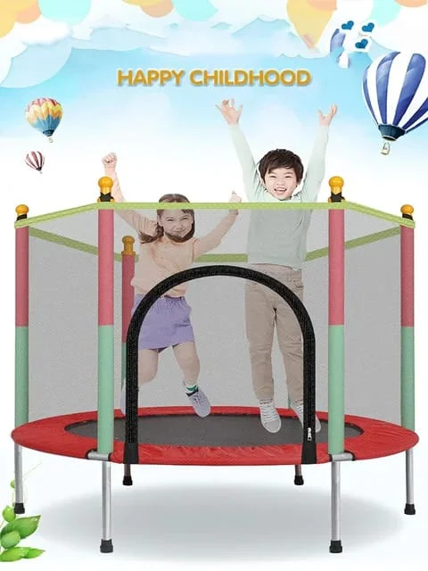 Indoor Trampoline with Safety Net and Safety Cushion Portable Trampolines - Image 5